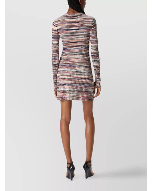 Missoni Pink Striped Knitted Mini Dress