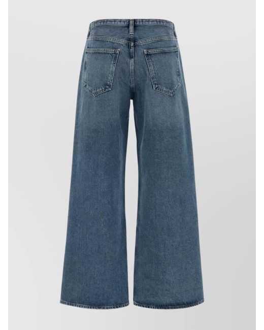 Agolde Blue Denim Wide-Leg Trousers