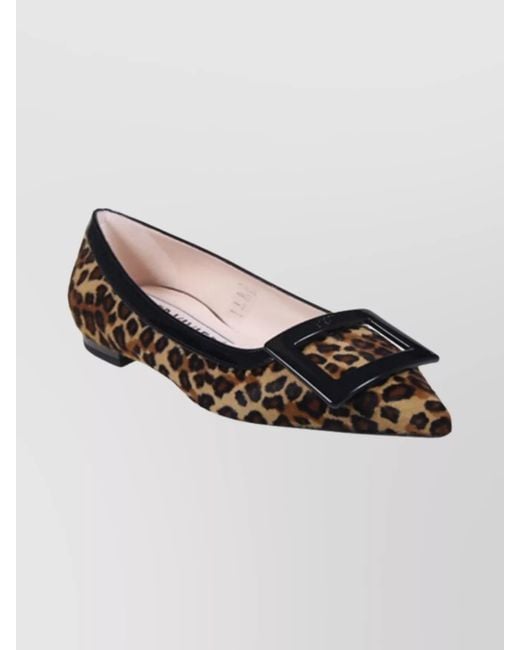 Roger Vivier Multicolor Bicolor Pointed Toe Ballerina Shoes