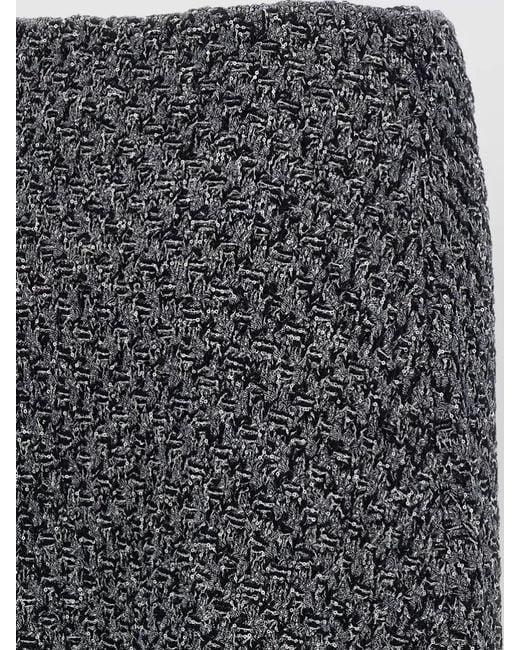 Fabiana Filippi Gray High-Rise Tweed Skirt