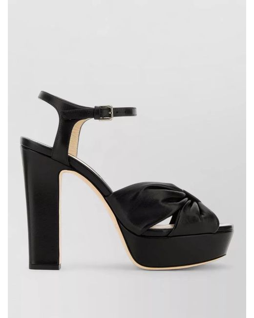 Jimmy Choo Black Platform Sole Open Toe Sandals