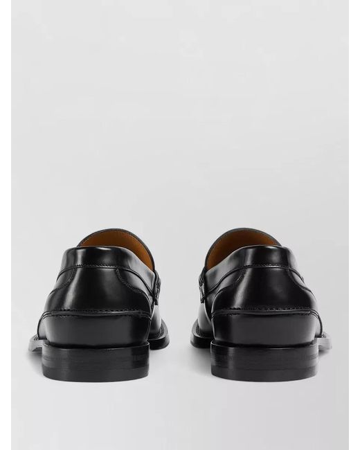 Gucci Black Leather Horsebit Loafers for men