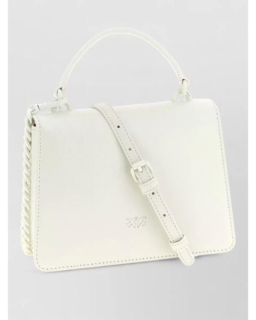 Pinko Natural Mini Love Shoulder Bag Bird Motif