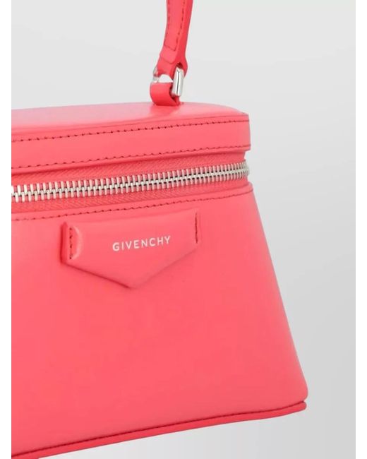 Givenchy Pink Antigona Vanity Leather Bag Chain Strap