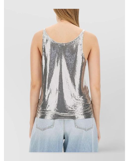 Rabanne Blue Wire Mesh Top