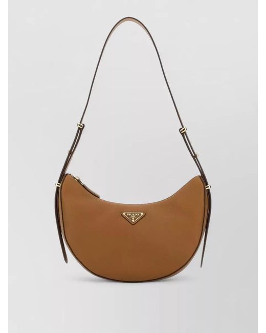 Prada White Leather Shoulder Bag