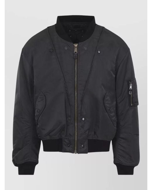 Maison Margiela Black Reversible Bomber Jacket Casual Style for men