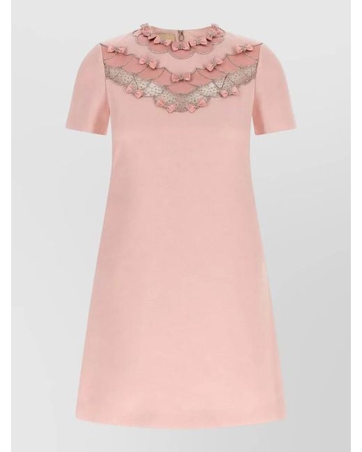 Valentino Garavani Pink Silk Knee-Length Dress