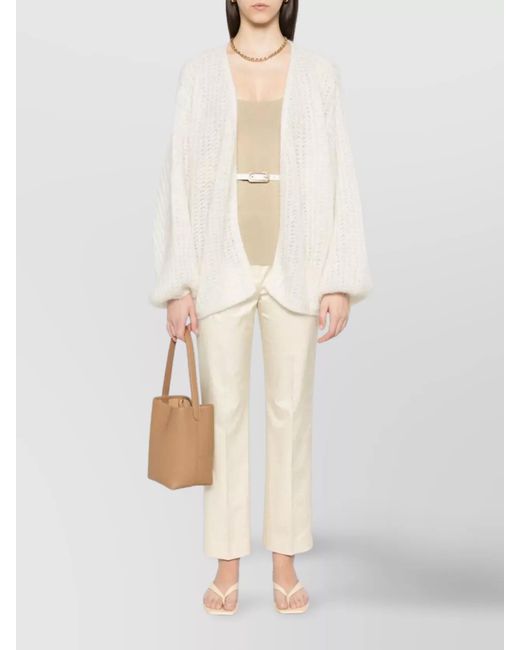 Totême  Natural Cropped Straight-Leg Trousers