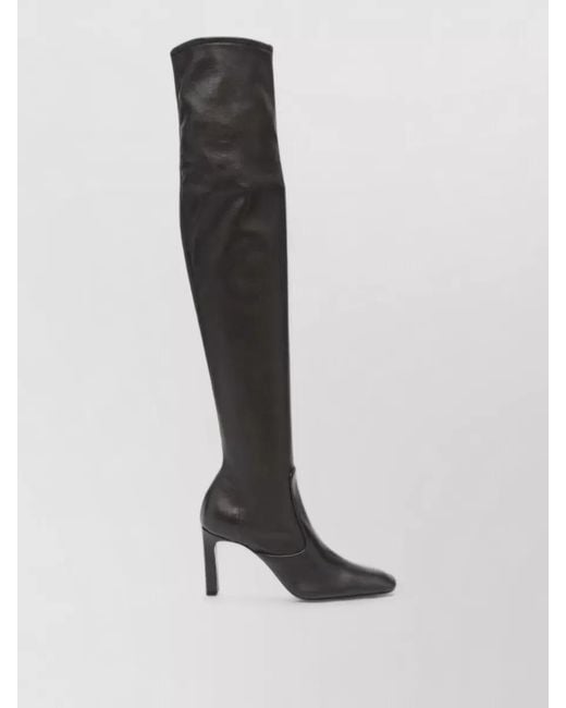 Totême White Leather Over-The-Knee Boots