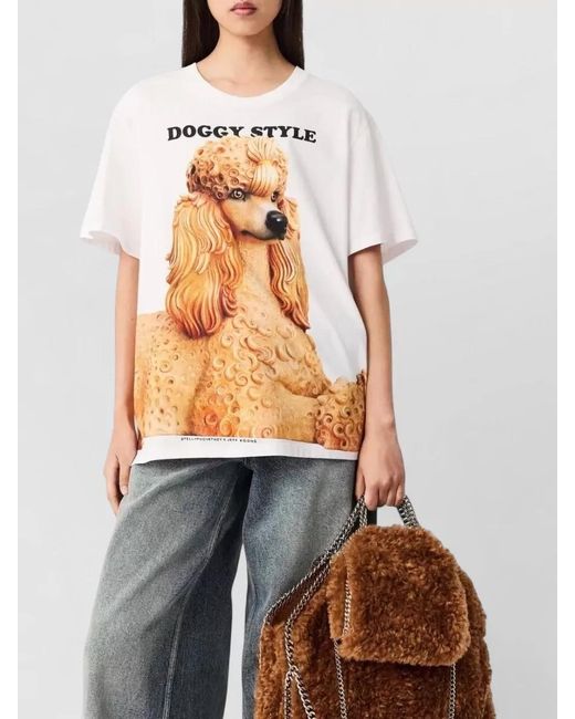 Stella McCartney White Cotton Graphic Print T-Shirt