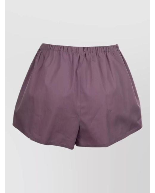 Prada Purple Tailored Shorts Button Detail And Back Pockets