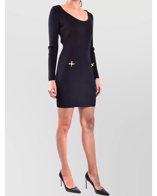 Moschino Black Wool Mini Dress