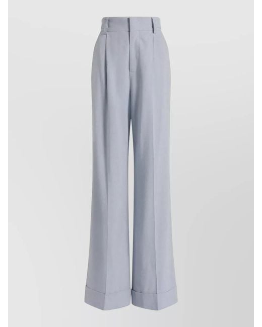 Alberta Ferretti Blue Wide-Leg Trousers