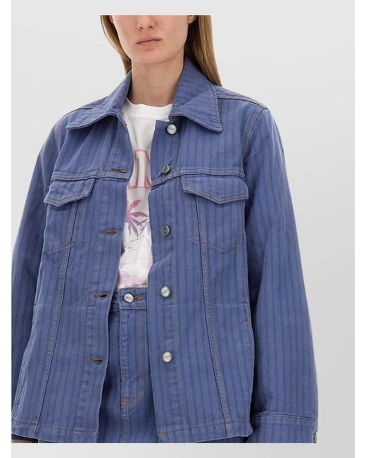 Ganni Blue Denim Jacket
