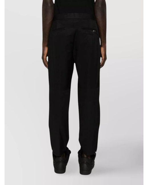 Lanvin Black Cotton-Blend Tapered Biker Trousers for men
