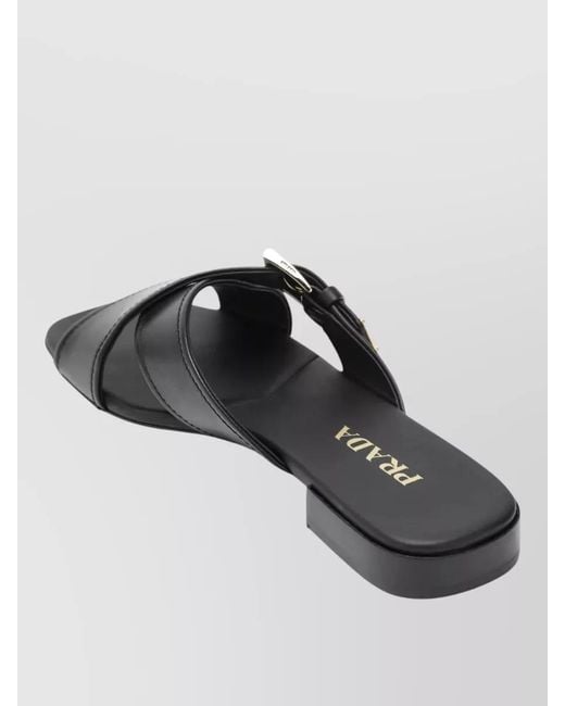 Prada Multicolor Flat Sole Sandals Open Toe Design