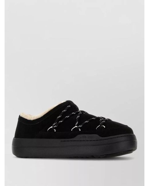 Moon Boot Black Suede Slippers