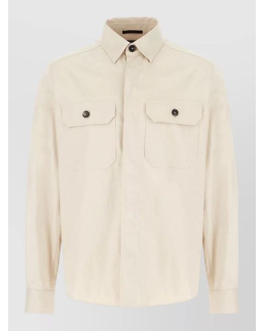 Zegna Natural Cotton Shirt Jacket for men