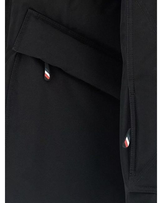 Moncler Black Elfin Hooded Down Jacket High Collar for men