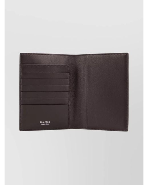 Tom Ford Black Crocodile-Print Leather Wallet for men