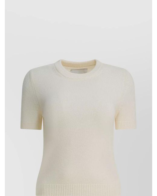 Sa Su Phi White Cashmere Knitted Top