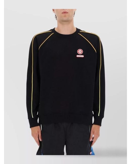 Casablanca Black Organic Cotton Sweatshirt for men