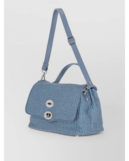 Zanellato Blue Leather Tote Bag