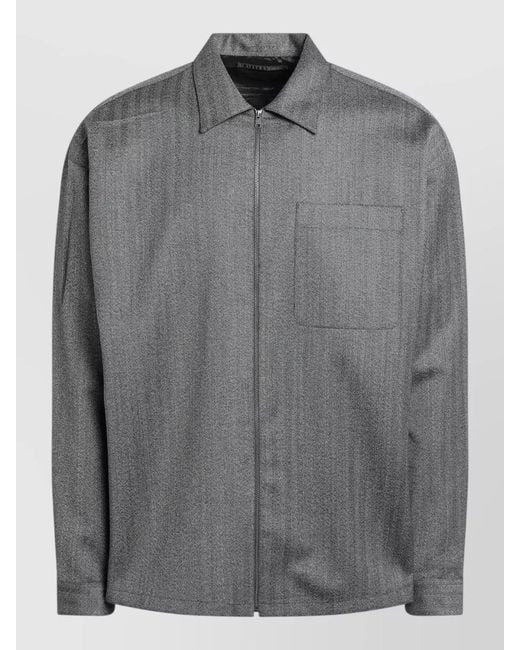 Prada Gray Shirt Jacket for men