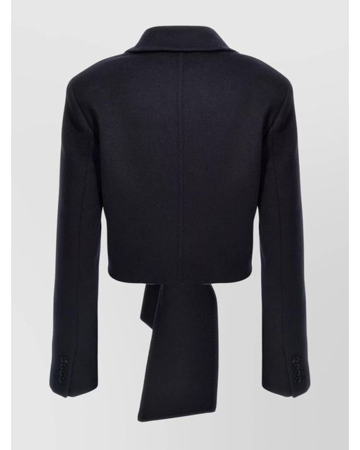Max Mara Blue Camel Wool Cropped Jacket