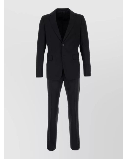 Prada Blue Wool Blend Single Breasted Suit for men
