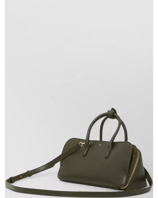 Alaïa Green Delta Small Shoulder Bag Box Calfskin