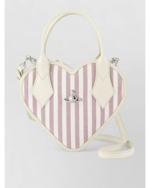 Vivienne Westwood Natural Josephine Heart Mini Crossbody Cotton Bag