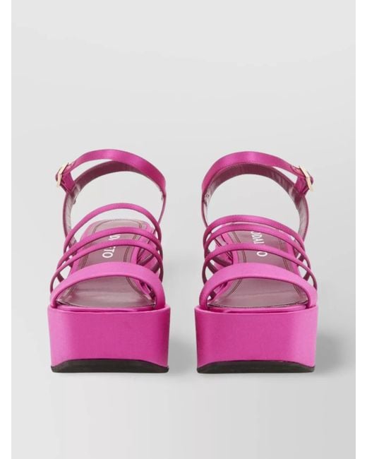 NODALETO Pink Crystal-Embellished Sandals
