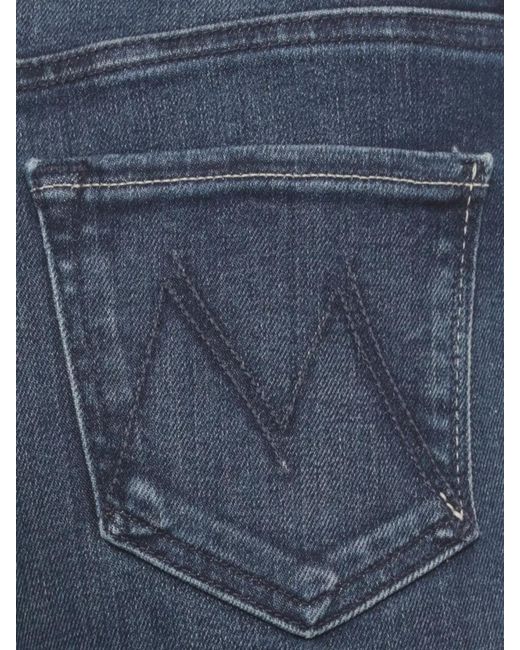 Mother Blue Denim Straight-Leg Jeans