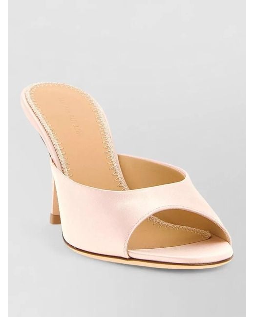 Magda Butrym Multicolor Satin Mules Open Toe Stiletto Heel