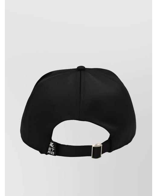 Etro Black Pegaso Logo Baseball Cap