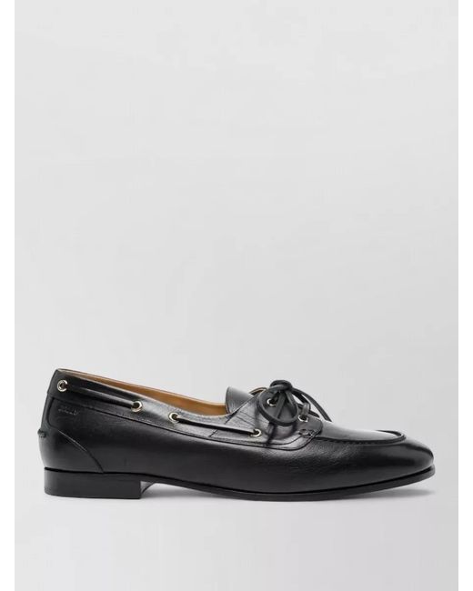 Bally Black Boat Lace Shoes Metal Eyelets Round Toe for men