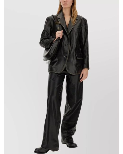 Stand Studio Black Liara Blazer Front Pockets