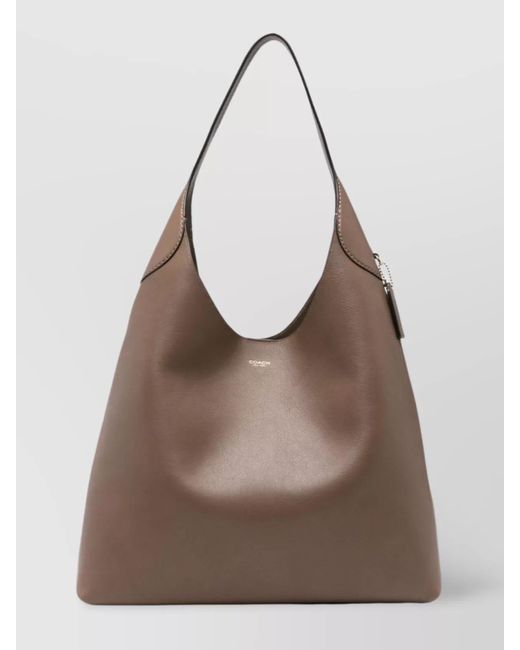 COACH Brown Brooklyn 39 Leather Hobo Bag