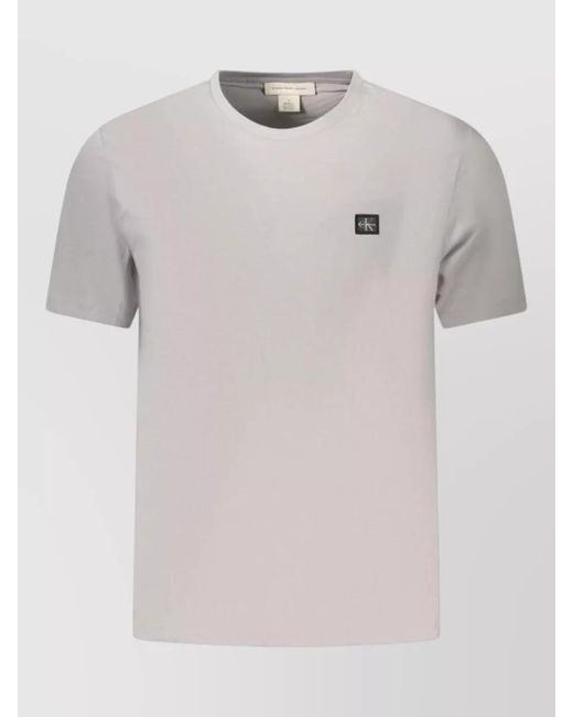 Calvin Klein Gray Cotton Logo T-Shirt for men