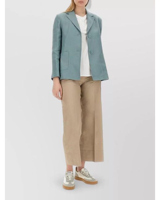 Max Mara Blue Linen Blazer