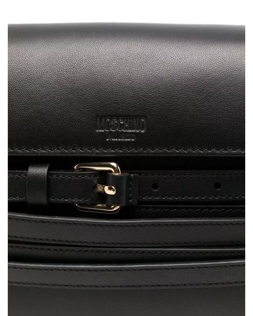 Moschino White Shoulder Clutch Bag Soft Leather Strap