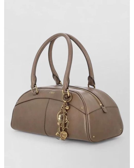 Chloé Multicolor Bowling Calf Leather Shoulder Bag