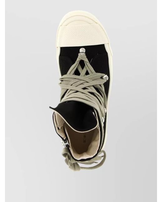 Rick Owens Black Megalace Sneaks Boots