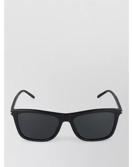 Saint Laurent Black Sunglasses Sl 895 001 Rectangle Metal Accents