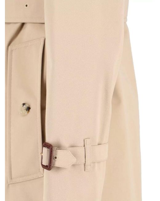 Burberry Natural Belted Waist Jacket Epaulettes Storm Flap