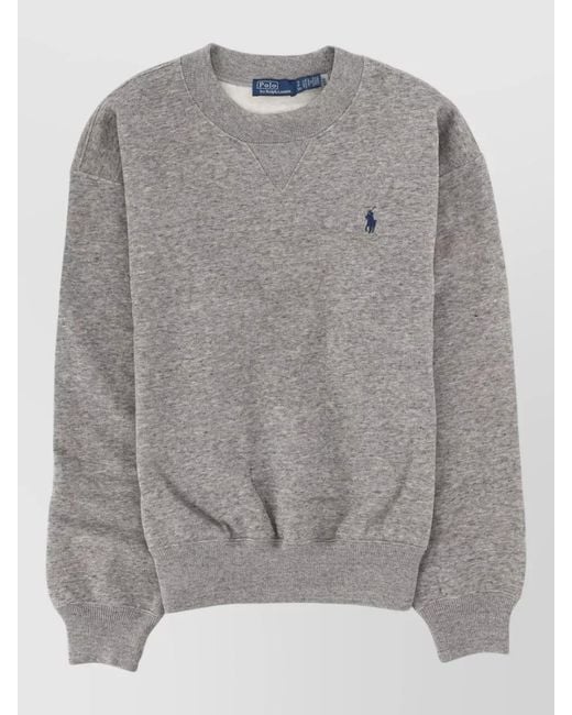 Polo Ralph Lauren Gray Lounge Crew Neck Long Sleeve Top