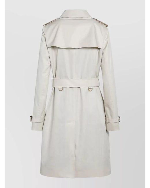 Burberry Natural Jacket Epaulettes Storm Flap Tailored Design