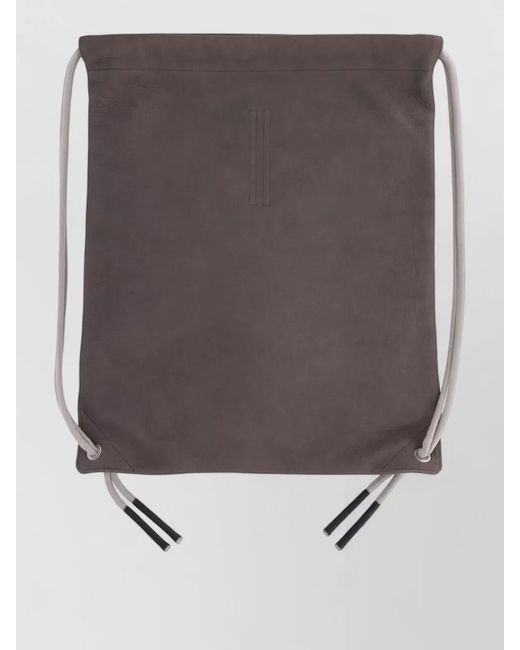 Rick Owens Gray Backpacks Adjustable Straps Soft Rectangular Shape